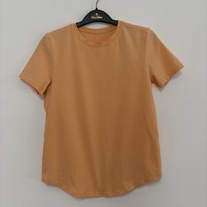 Lululemon Cotton Peach Short Sleeve Women's Cropped Tee 2